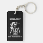 Porte-clés Funny Xray Personnalisable Radiologiste de travail (Dos)