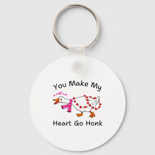 Porte-clés Funny You Make My Heart Go Honk Silly Goose Valent (Recto)