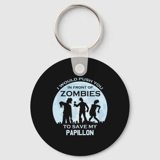 Porte-clés Funny Zombie Halloween Pet Papillon (Recto)
