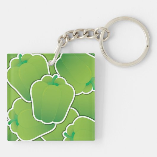 Porte-clés Funy green pepper (Dos)