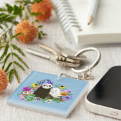 Porte-clés Furets mignons floraux (Devant Droit)
