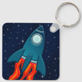 Porte-clés Fusée spatiale mignonne et conception d'espace ext (Dos)