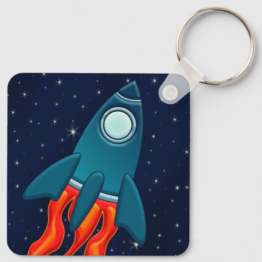 Porte-clés Fusée spatiale mignonne et conception d'espace ext (Dos)