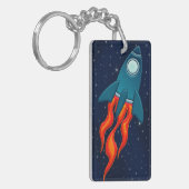 Porte-clés Fusée spatiale mignonne et conception d'espace ext (Devant gauche)
