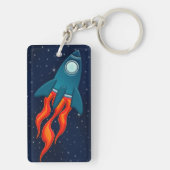 Porte-clés Fusée spatiale mignonne et conception d'espace ext (Dos)