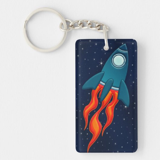 Porte-clés Fusée spatiale mignonne et conception d'espace ext (Devant)