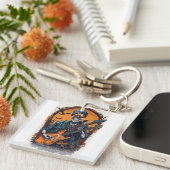 Porte-clés Fusion d'encre : Conception inspirée du tatouage s (Devant Droit)