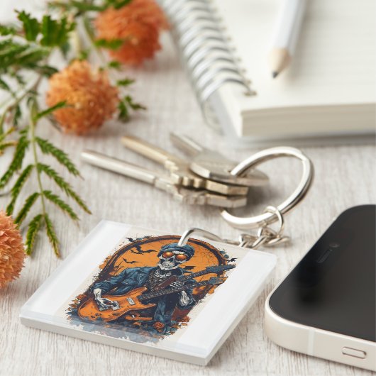 Porte-clés Fusion d'encre : Conception inspirée du tatouage s (Devant Droit)