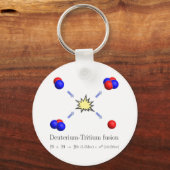 Porte-clés Fusion Deuterium-Tritium avec équation (Recto)