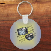 Porte-clés Fûts Snare Avec Arrière - plan Partition (Recto)