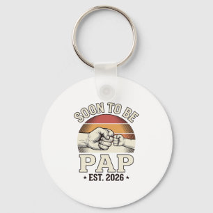 Porte-clés Futur Pap 2026 Design de poing levé bébé vintage_