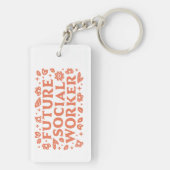 Porte-clés Futur travailleur social fille esthétique (Dos)