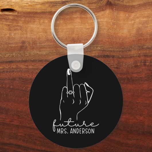 Porte-clés Future Mrs. Anderson New Bridal To Be Fiance Bache (Recto)