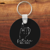 Porte-clés Future Mrs. Perez New Bridal To Be Fiance Bachelor (Recto)