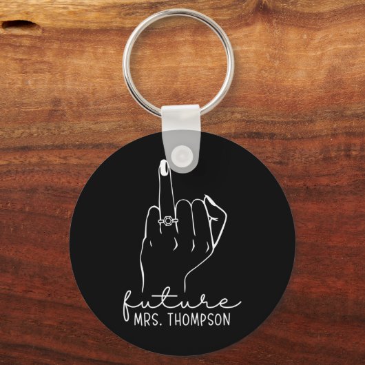 Porte-clés Future Mrs. Thompson New Bridal To Be Fiance Bache (Recto)