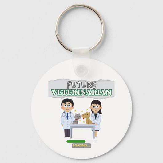 Porte-clés Future Veterinarian Loading – Vet Student Design (Recto)