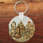 Porte-clés Futuristic City Sci-Fi (Recto)