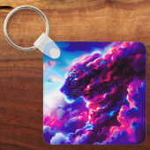 Porte-clés Futuristic Cosmic Neon Leopard  (Recto)