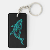 Porte-clés Futuristic Geometric Whale Keychain (Dos)