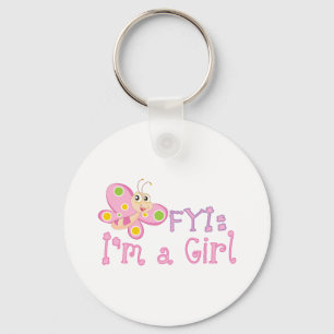 Porte-clés FYI : Je suis une fille papillon