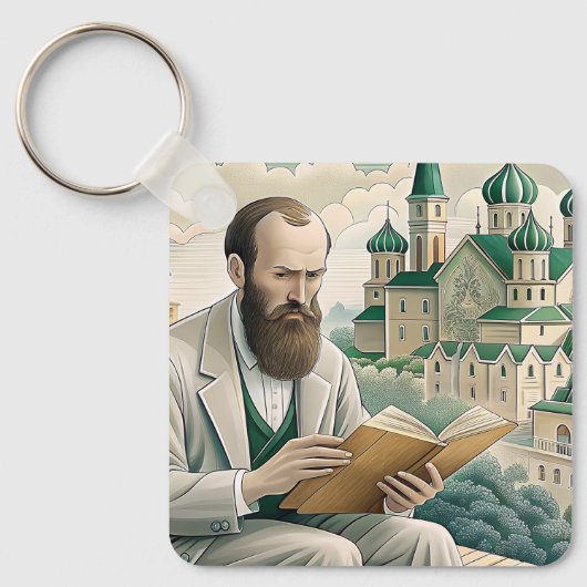 Porte-clés Fyodor Dostoyevsky cite, L'IDIOT (Recto)