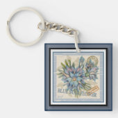 Porte-clés G Bureau de création Fleur bleue (Devant)