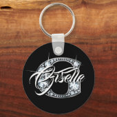 Porte-clés G Faux Diamond Bling Monogramme (Recto)