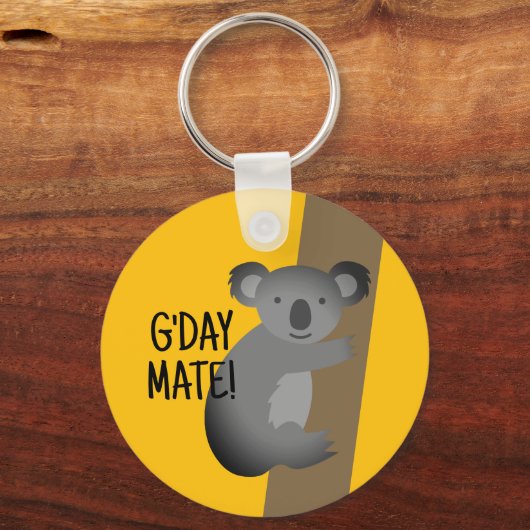 Porte-clés G jour Mate mignon koala australien nom du dessin  (Recto)