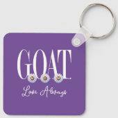 Porte-clés "G.O.A.T. MOM" Avec Daisy Art (Dos)