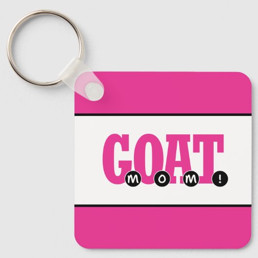 Porte-clés "G.O.A.T. MOM!" Graphic Print Keychain (Recto)