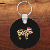 Porte-clés G With Santa Hat Family Matching Christmas Leopard (Recto)
