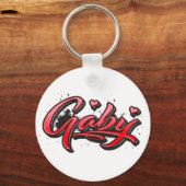 Porte-clés Gaby red Heart graffiti (Recto)