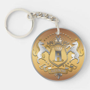 Porte-clés Gagnant du prix Or Argent Personnalisé NOM