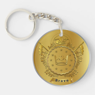 Porte-clés Gagnant du prix Or Argent Personnalisé NOM