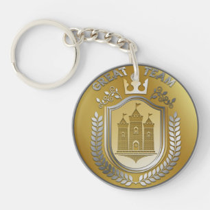 Porte-clés Gagnant du prix Or Argent Personnalisé NOM