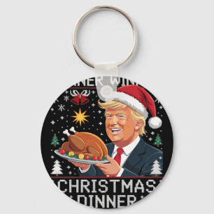 Porte-clés Gagnant Gagnant Dîner de Noël Père Noël Trump Pull