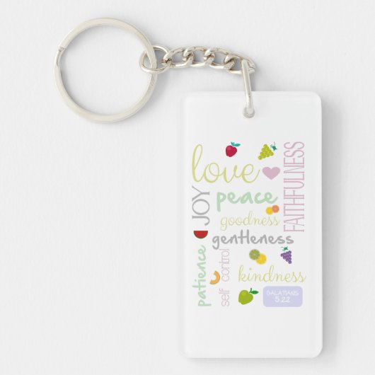 Porte-clés galates 5:22 mignon porte - clé chrétien (Devant)