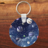 Porte-clés Galaxie bleue (Recto)