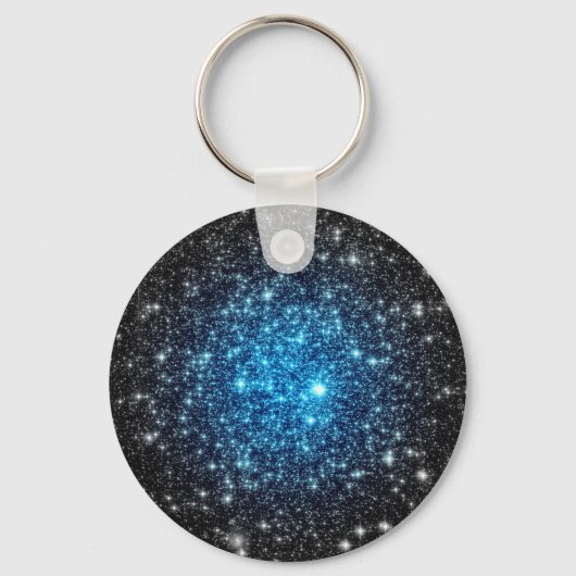 Porte-clés Galaxie Bleue & Noire (Recto)