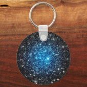Porte-clés Galaxie Bleue & Noire (Recto)