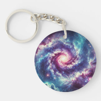 Porte-clés Galaxie cosmique Nebula Porte - clé d'art