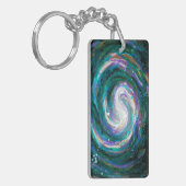 Porte-clés Galaxie peinte à la main (Devant gauche)