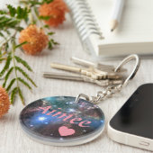 Porte-clés Galaxie personnalisée (Devant droit)