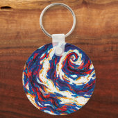 Porte-clés Galaxie spirale violette (Recto)