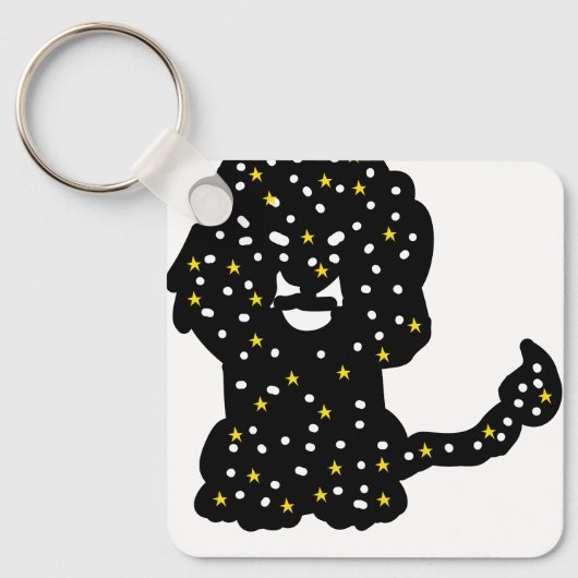 Porte-clés Galaxy Lion Keychain – Cosmic Mane Silhouette (Recto)