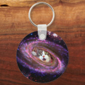 Porte-clés Galaxy Space Cats LOL Funny Porte - clé (Recto)