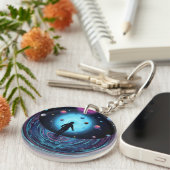 Porte-clés Galaxy Space Keychain | Cosmic Universe Art Keycha (Devant droit)