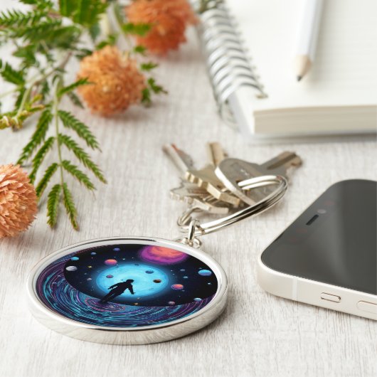 Porte-clés Galaxy space keychain for Galaxy lovers (Côté)