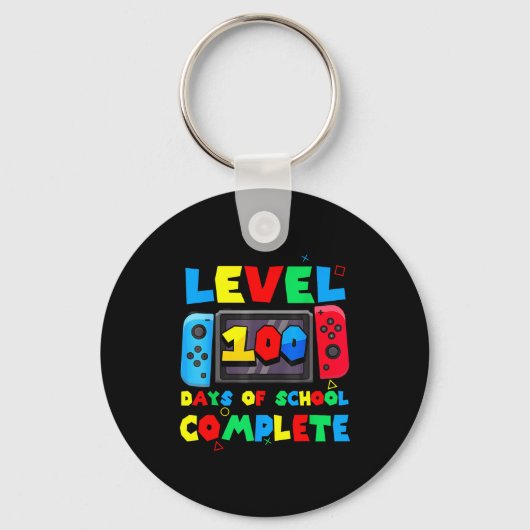 Porte-clés Game Controller Level 100 Days Of School Complete  (Recto)