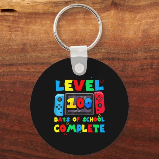 Porte-clés Game Controller Level 100 Days Of School Complete  (Recto)